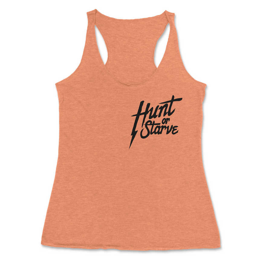 Hunt Or Starve Women's Racerback Tank Top